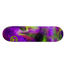 Psychedelic Hippie Peace Loving Kangaroo, Dude! Skate Board Decks