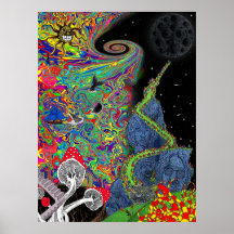 Psychedelic Landscape Print