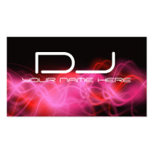 Psychedelic Pink Wave DJ Business Cards