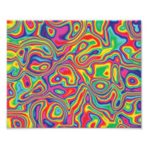 Psychedelic Rainbow Oil Pattern Photographic Print