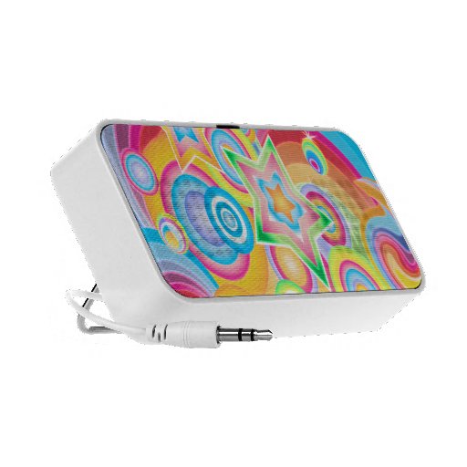 Psychedelic Retro Star Power Doodle Speaker