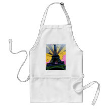 Psychedelic World: Eiffel Tower, Paris France A1 Apron
