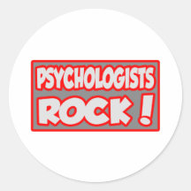 Psychologists Rock! Round Sticker