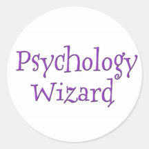 Psychology Wizard Round Sticker