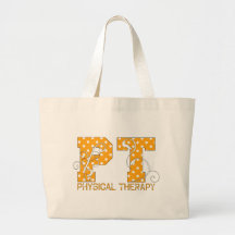 pt orange white polka dots bag