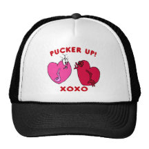 Pucker Up Valentine Hearts Hat
