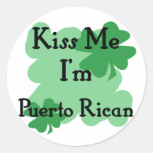 Puerto Rican Round Stickers