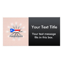Puerto Rico Flag Map 2.0 Personalised Photo Card
