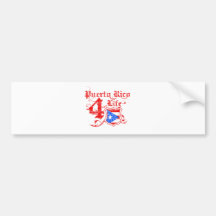 Puerto Rico For Life Bumper Sticker