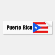Puerto Rico, Puerto Rican flag Bumper Stickers