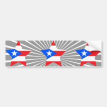 Puerto+Rico Star Bumper Stickers
