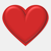 Puffy Heart Heart Stickers