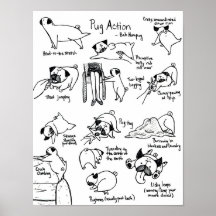 Pug Action Print