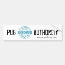 Pug Authority Bumper Sticker