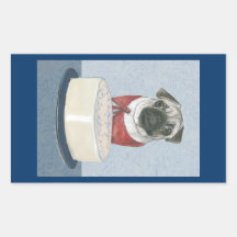 Pug Birthday Stickers