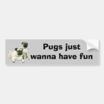 Pug Bumper Sticker