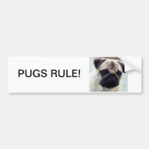 Pug bumper stickers