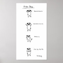Pug Chicken Dance Posters
