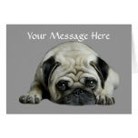 Pug Clown At Heart Greeting Card