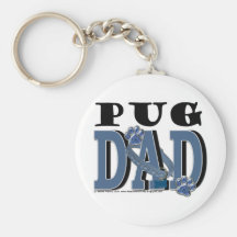 Pug DAD Key Chain