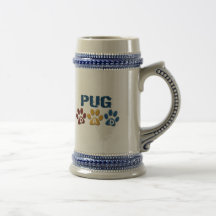 PUG Dad Paw Print 1 Coffee Mug