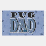 Pug DAD Rectangular Sticker