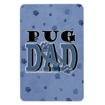 Pug DAD Vinyl Magnet