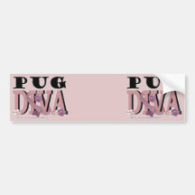 Pug DIVA Bumper Stickers