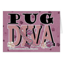 Pug DIVA Greeting Cards