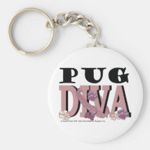 Pug DIVA Keychain