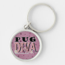 Pug DIVA Keychain