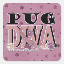Pug DIVA Sticker