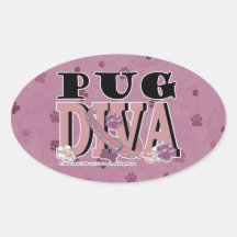 Pug DIVA Stickers