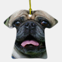 Pug Dog Christmas Ornament