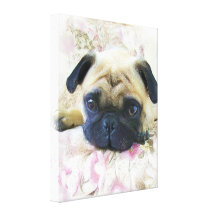 Pug dog gallery wrap canvas