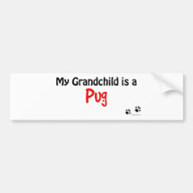 Pug Grandchild Bumper Stickers