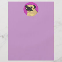 Pug in a Pink Circle Flyers