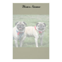 Pug letterhead custom stationery