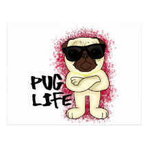Pug Life Post Cards