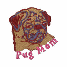 Pug Mum Embroidered Tees Polo