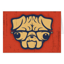 Pug Nerd Card