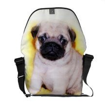 Pug Puppy Messenger Bags
