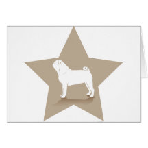 Pug Star Design Greeting Card