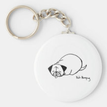 Puggerpillar Keychain