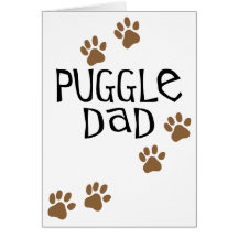 Puggle Dad Greeting Cards