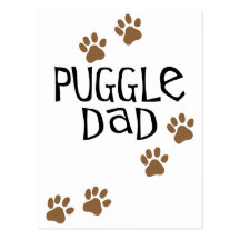 Puggle Dad Postcards