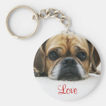 Puggle Love Keychain