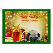 Pugs and Kisses Christmas Card Gifts
