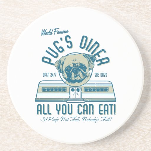 Pug's Diner Drink Coasters