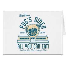 Pug's Diner Notecards (fawn)